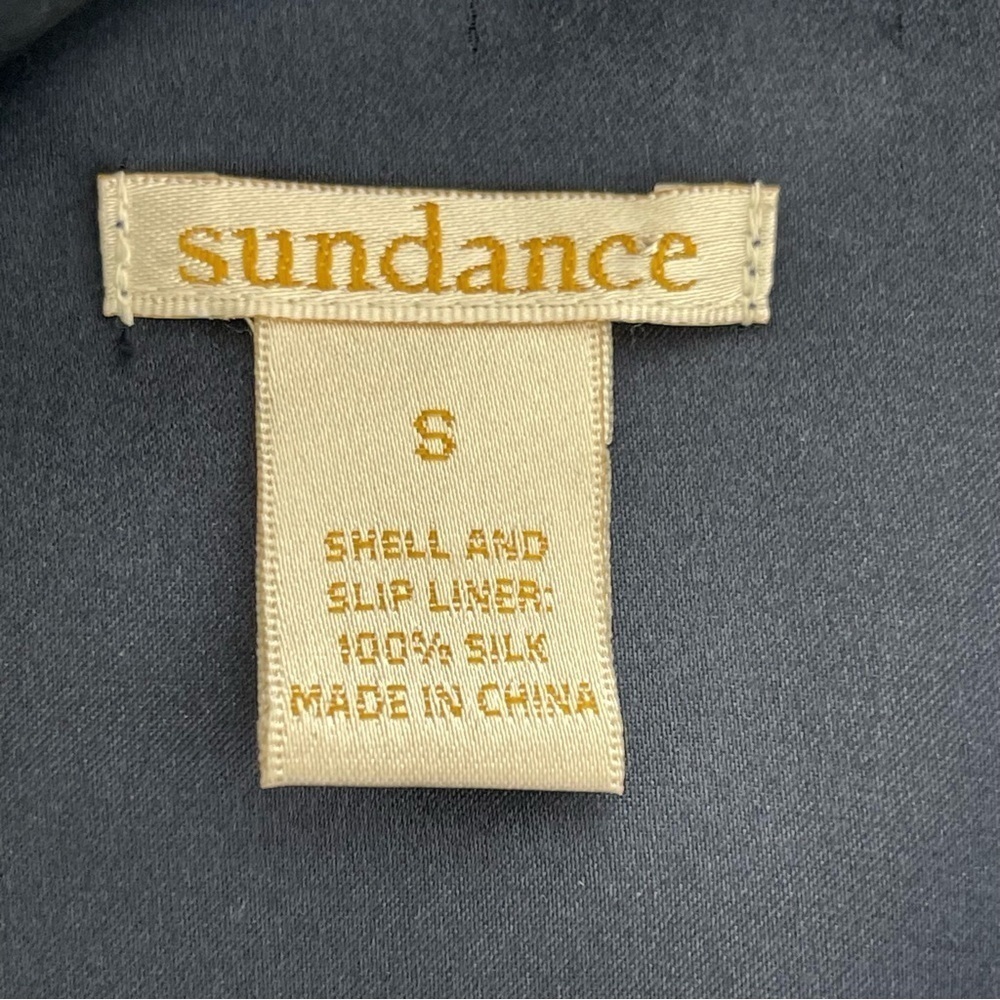 Sundance "Gossamer Dreams" collection silk dress in Navy Blue feminine wedding - Picture 6 of 9